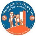 Von der Stadt Jülich verliehenes Signet "Menschen mit Handicap - herzlich willkommen"